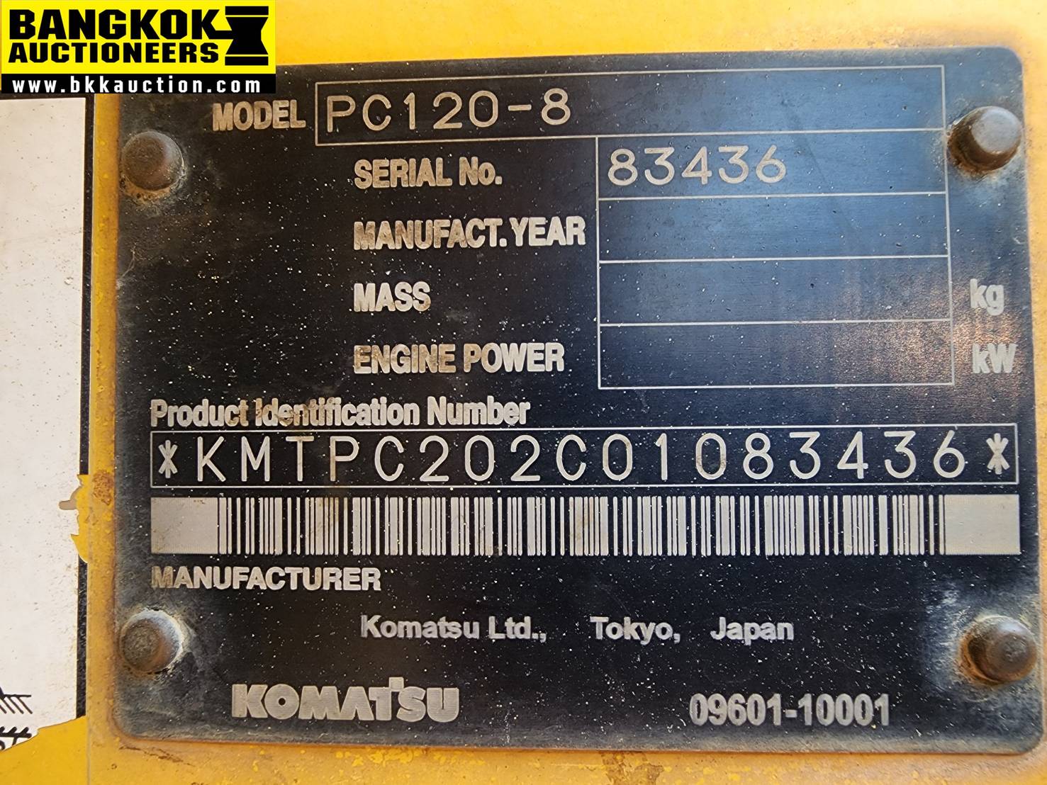 รถขุดมือสอง-KOMATSU-PC120-8-83436