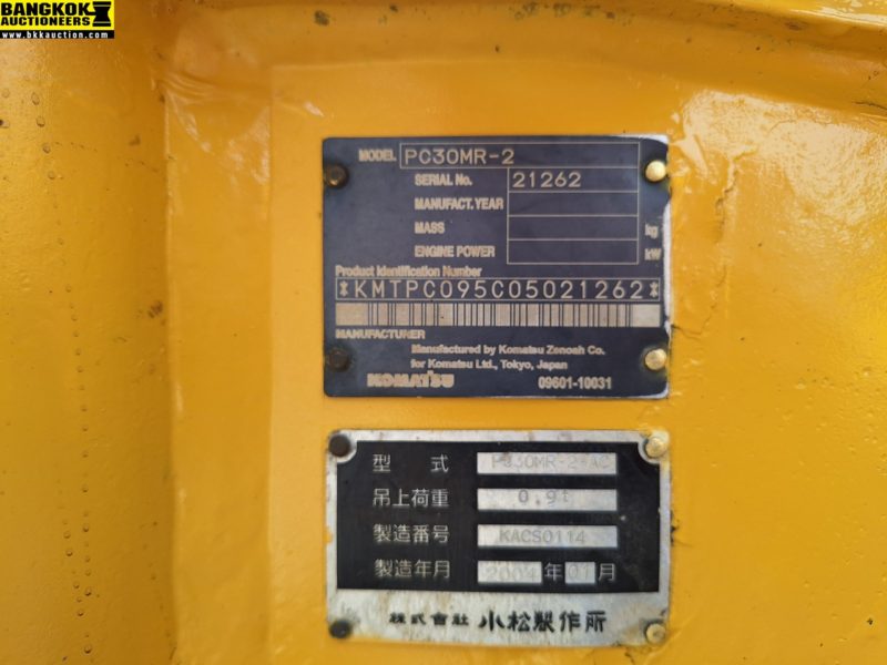 รถขุด KOMATSU PC30MR-2-21262